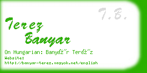 terez banyar business card